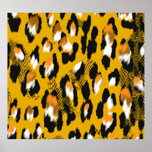 Leopard Texture Animal Print Hintergrund Poster