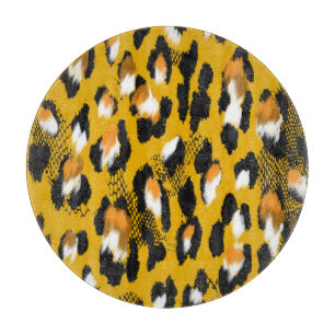 Leopard Texture Animal Print Hintergrund Schneidebrett