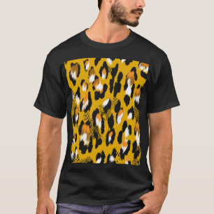 Leopard Texture Animal Print Hintergrund T-Shirt