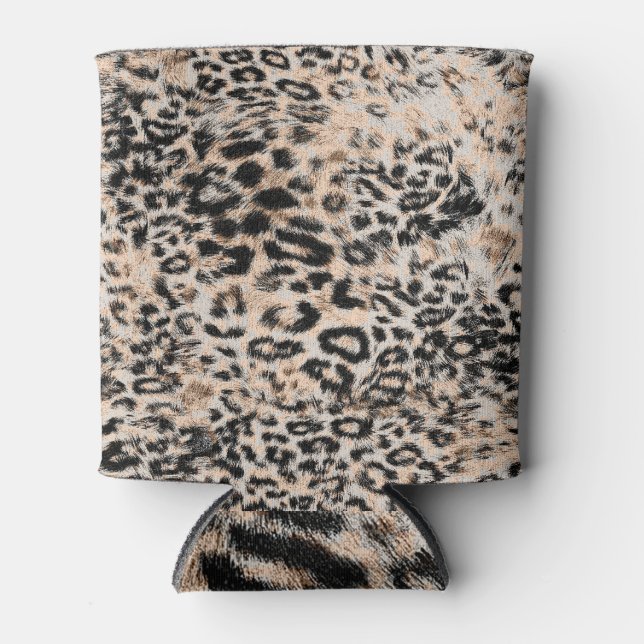 Leopard Texture: Wildtiermuster Dosenkühler (Vorderseite)