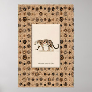 Leopard Tier Illustrationsposter Gepunktet Wild Poster