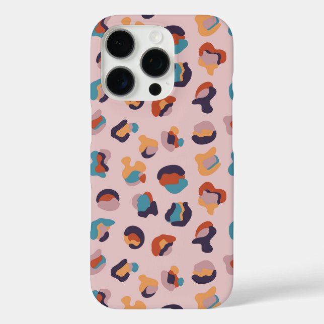 Leopard Tier Rosa Modern iPhone 16 Pro Hülle (Rückseite)