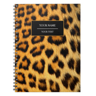 Leopard-Tierdruck-Hautmuster-Notizbuch Notizblock