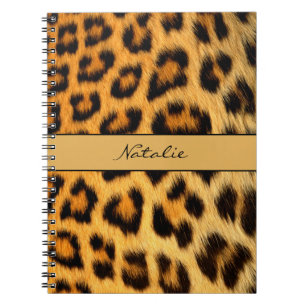 Leopard-Tierdruck-Hautmuster-Notizbuch Notizblock