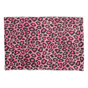 Leopard-Tierdruck in Rosa Kissenbezug