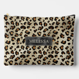 Leopard-Tierdruck Künstlerische Wildkatzenfell-Tex Zubehörtasche