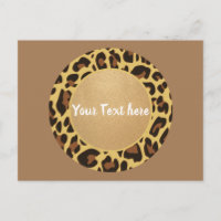 Leopard-Tierdruck-Muster Kreis Mode Schönheit