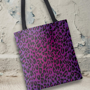 Leopard-Tierdruck Stilvoller Rosa Lila Ombre Tasche