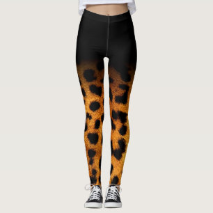 *~* Leopard-Tierdruck u. Brown u. Schwarzes Leggings