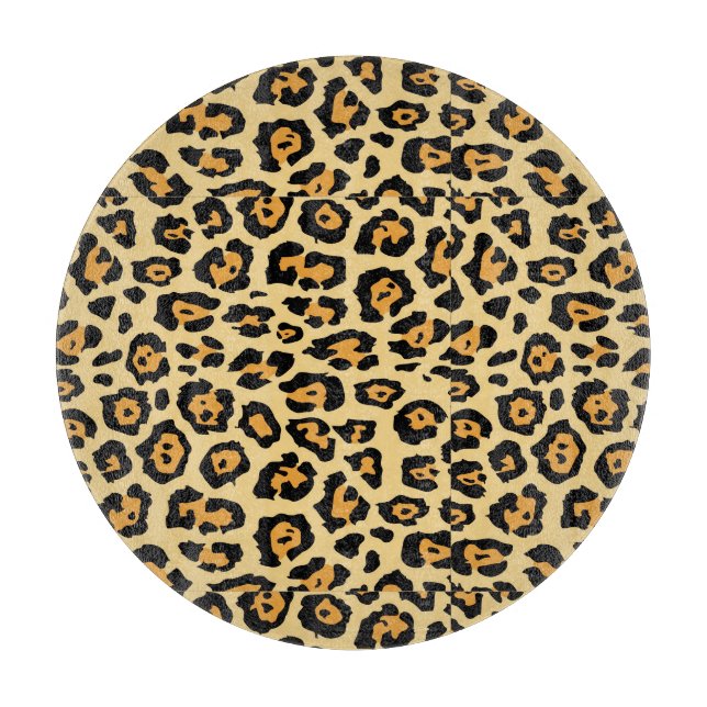Leopard-Tierdruckmuster Schneidebrett (Vorderseite)