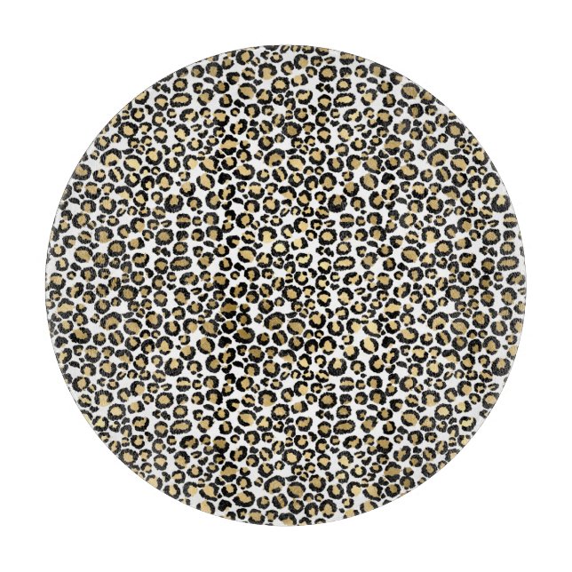 LEOPARD TIERDRUCKSCHALTFLÄCHE SCHNEIDEBRETT (Vorderseite)