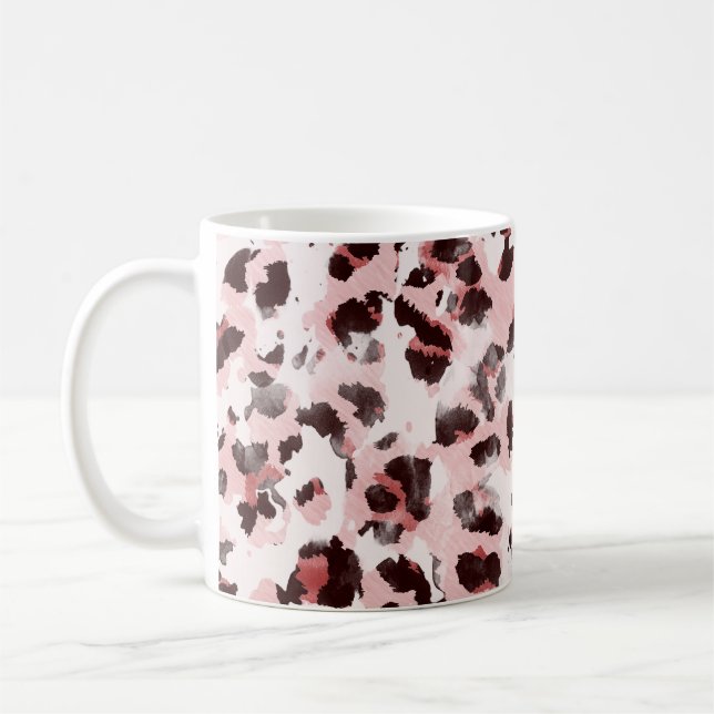 Leopard Tierhaut: Gefärbte Krawatte Elegance. Kaffeetasse (Links)