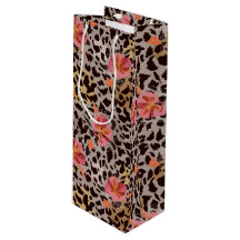 Leopard Tiermuster Tropenrosa Blume