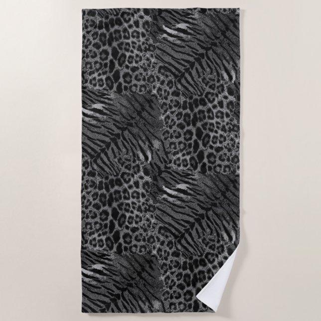 Leopard Tigerhaut Trendhandtuch Strandtuch (Vorderseite)