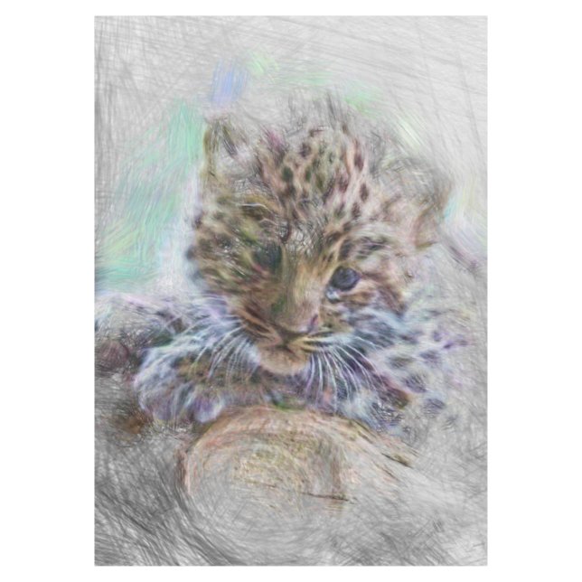 Leopard Tischdecke (Vorderseite)