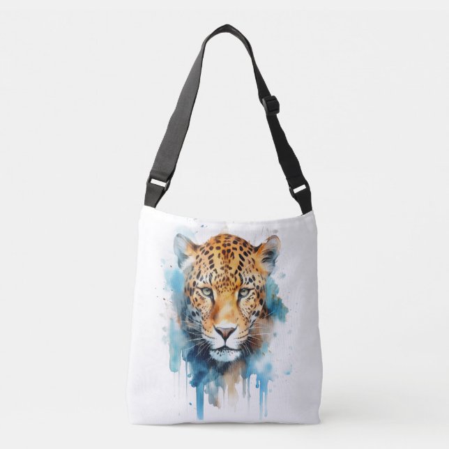 Leopard Tragetaschen Mit Langen Trägern (Vorderseite)