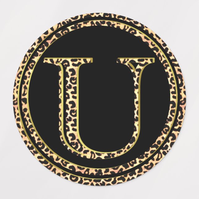Leopard U Etiketten (Design 3)