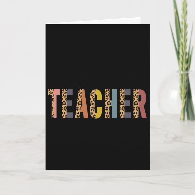 Leopard übergab Lehrermaterial für Bildung Karte (Vorderseite)
