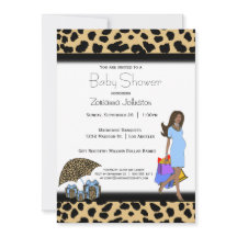 Leopard und Blue Print African American Mommy