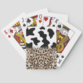 Leopard und Cowhide Spielkarten