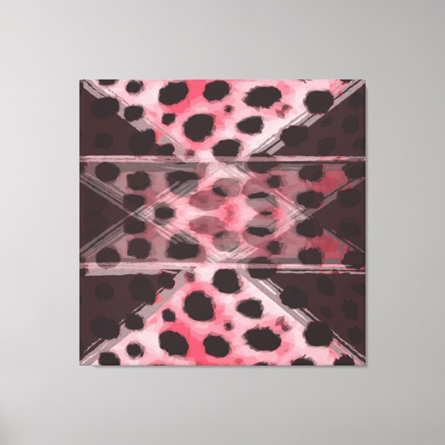Leopard und Pflaume Abstract Leinwanddruck (Vorderseite)