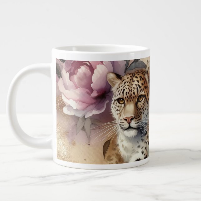 Leopard und Rose Tasse (Links)