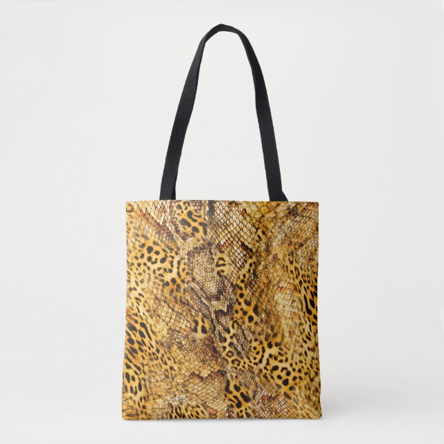 Leopard- und Schlangenmuster Tasche (Vorderseite)