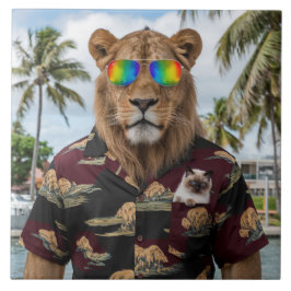 Leopard und Siamkatze Dekorative Fliesen