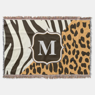 Leopard und Zebra Decke