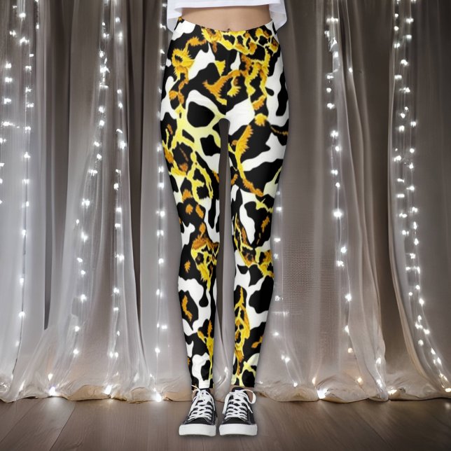 Leopard und Zebra Fur Print Pattern Leggings (Von Creator hochgeladen)