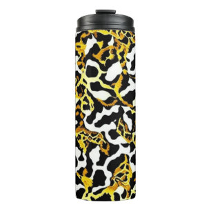 Leopard und Zebra Fur Print Pattern Thermosbecher