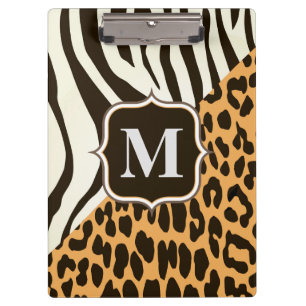 Leopard und Zebra Klemmbrett
