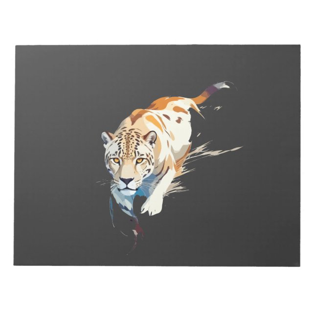Leopard Vector Art mit lebhaften Farben Notizblock (Vorderseite)