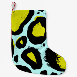Leopard Vibrance: farbenfrohe wilde Texturen. Kleiner Weihnachtsstrumpf