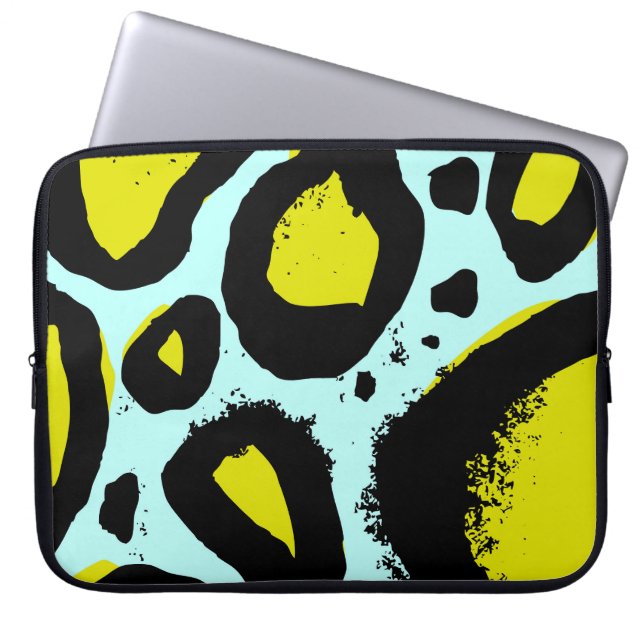 Leopard Vibrance: farbenfrohe wilde Texturen. Laptopschutzhülle (Vorderseite)