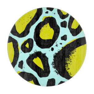 Leopard Vibrance: farbenfrohe wilde Texturen. Schneidebrett