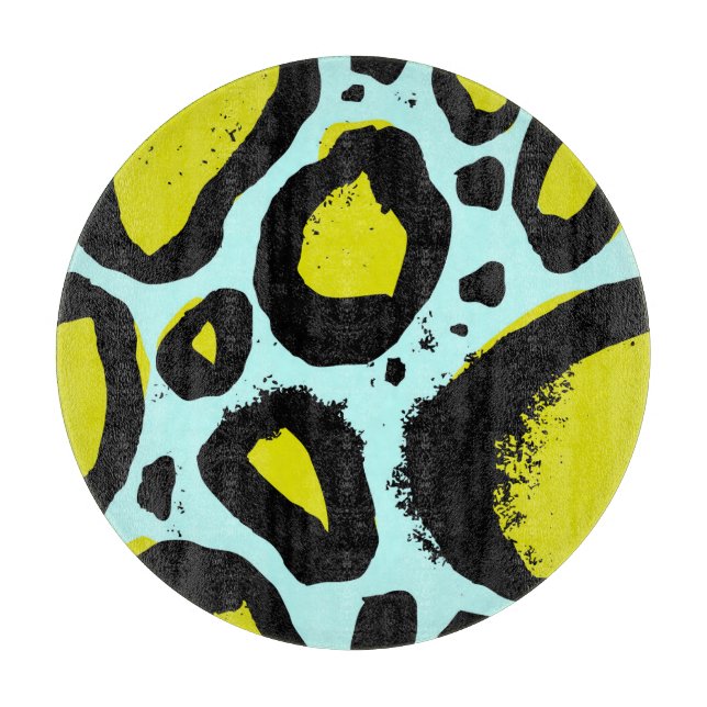 Leopard Vibrance: farbenfrohe wilde Texturen. Schneidebrett (Vorderseite)