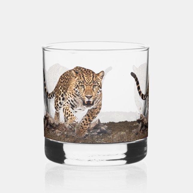 Leopard Whiskyglas (Vorderseite)