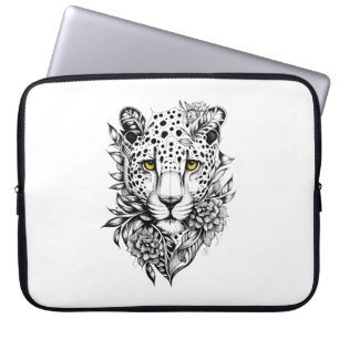 Leopard Wild Animal Nature Illustration Art Laptopschutzhülle
