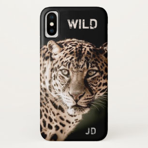 Leopard, Wildtier, Monogramm, Case-Mate iPhone Hülle