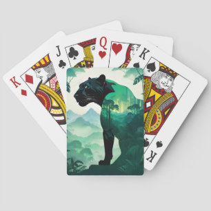 Leopard Wildtier Natur-Dschungel Spielkarten