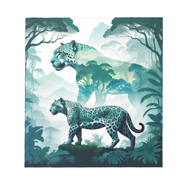 Leopard Wildtiere Naturschutzwälder Notizblock (Vorderseite)