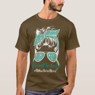 Leopard wir werden hören, Messy Bun Nurse Million  T-Shirt