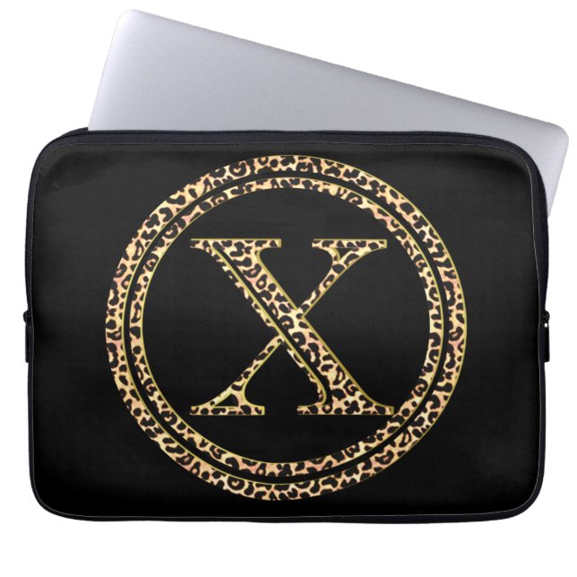 Leopard X Laptopschutzhülle (Vorderseite)