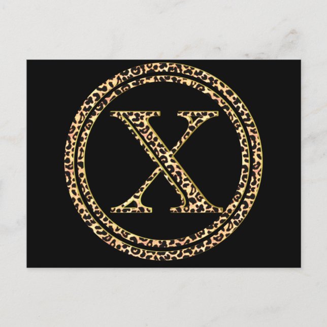 Leopard X Postkarte (Vorderseite)
