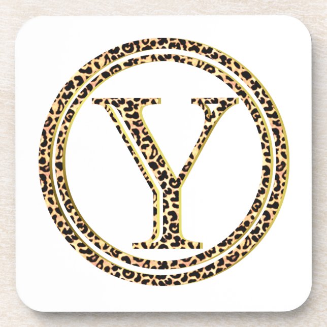 Leopard Y Untersetzer (Vorderseite)