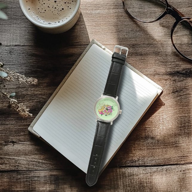 Leopard Yellow Gecko Green Armbanduhr (Von Creator hochgeladen)