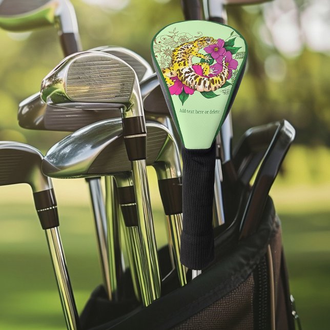 Leopard Yellow Gecko Green Golf Headcover (Von Creator hochgeladen)