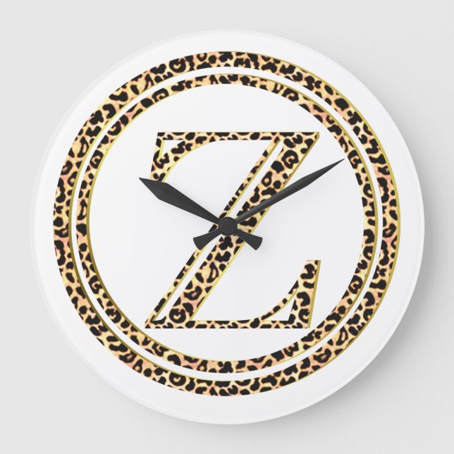 Leopard Z Große Wanduhr (Vorderseite)