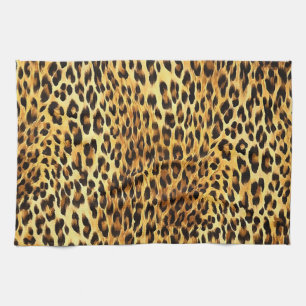 Leopard zeigt Camouflage-Mustermalerei Geschirrtuch